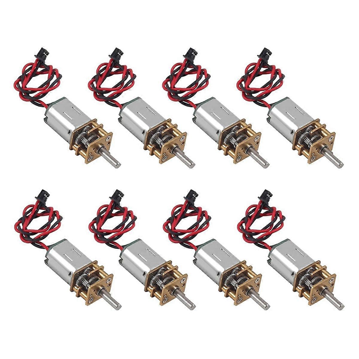 8PCS Mini N20 Gear Motor DC 3V-6V Slow Speed Full Metal