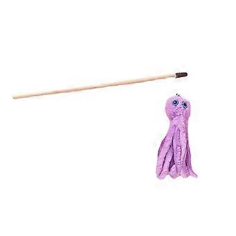 Mooie kat harig speelgoed kat toverstok speelgoed harig vissen met kleurrijke octopus voor binnenkatten kitten spelen