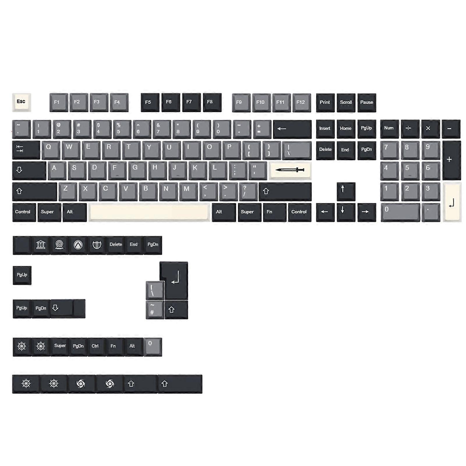 134 Custom Sword Keycaps Cherry Profile Suitable for Cherry MX Switch KeySet