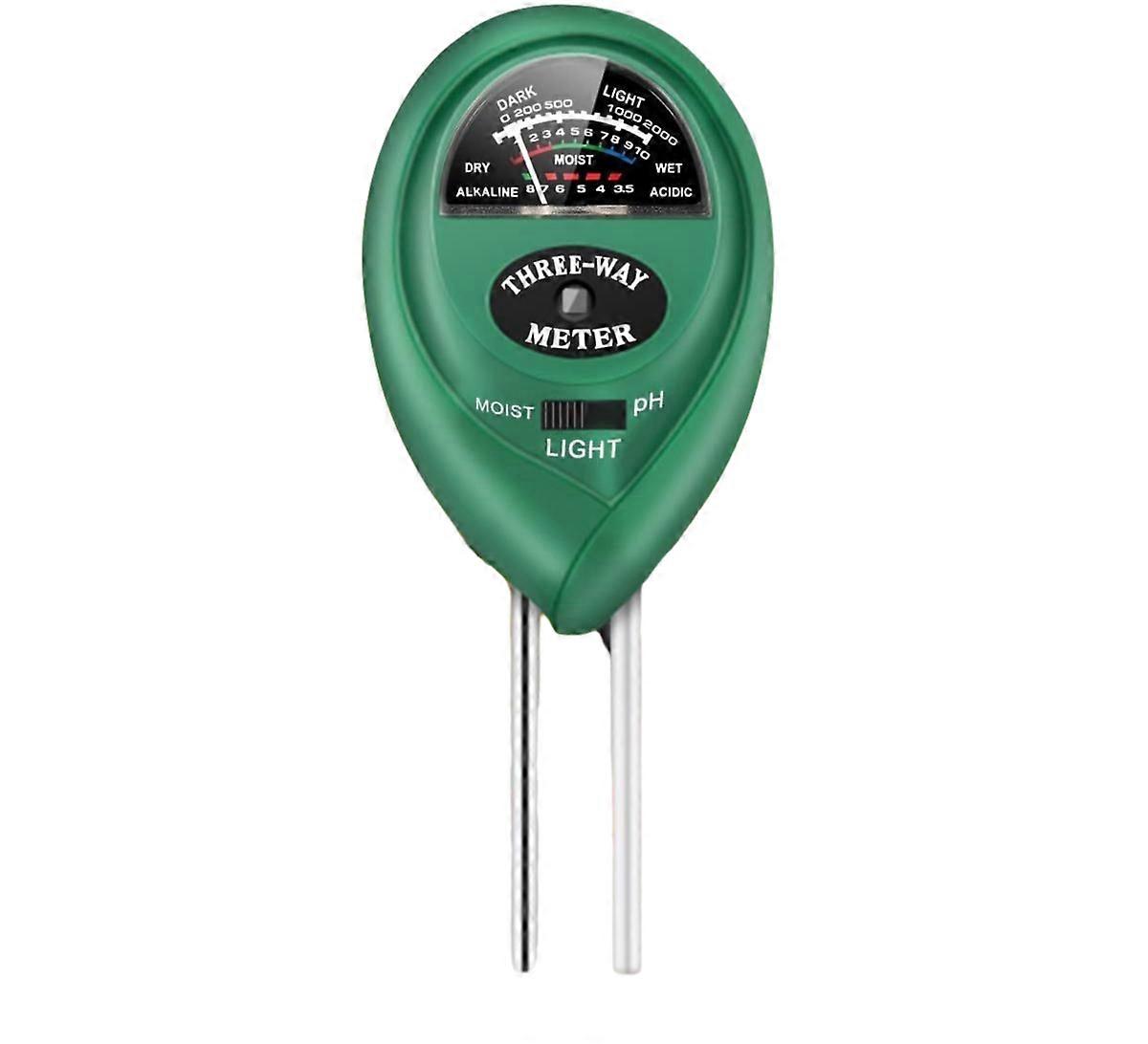 Soil test kit, 3-in-1 moisture/light/PH soil tester, soil moisture meter for plants and vegetables, no batteries required