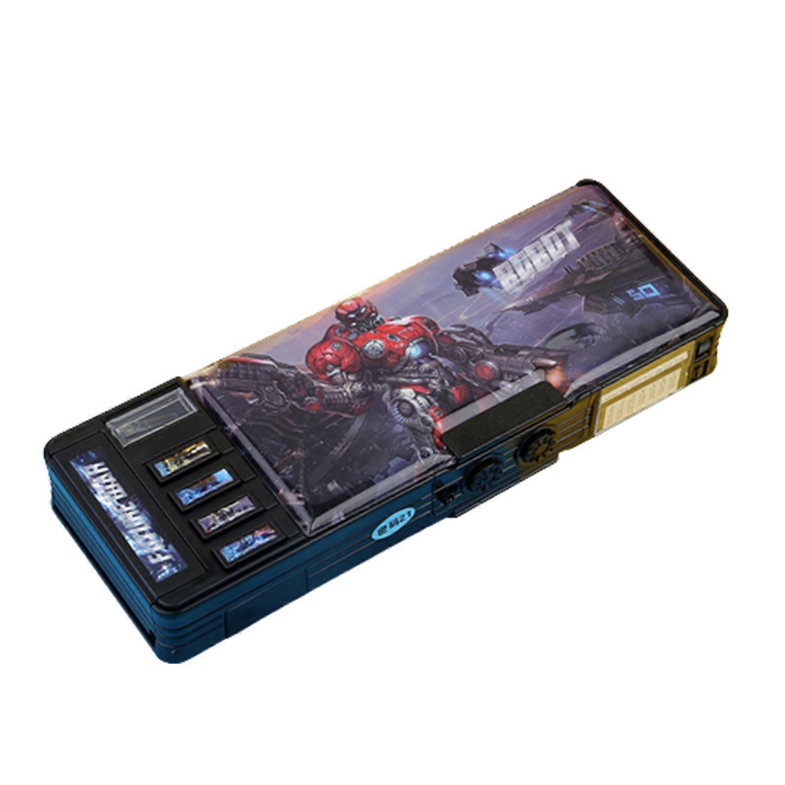 Cartoon Pencil Case with Code Lock Multifunction Stationery Organizer Box Pen Holder Makeup Brushes Organizers