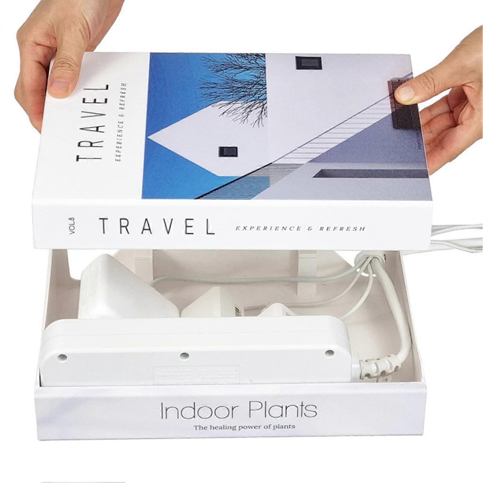 Book Shaped Cord Organiser to Conceal Power Strip Modern Style Cord Organiser for Computer Router Wires