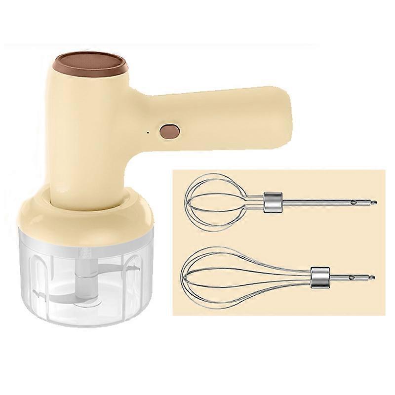2 in 1 Portable Wireless Garlic Chopper Egg Beater Mixer Cooking Machine