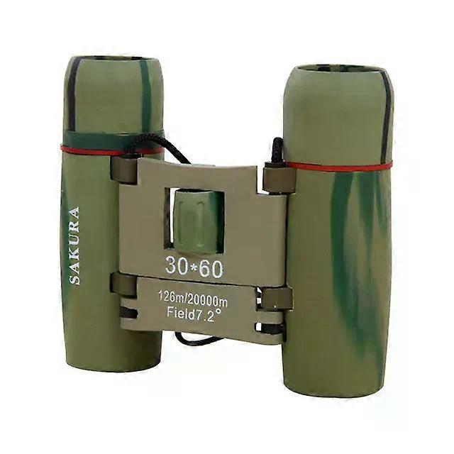 30*60 Sakura Children's Gift Binoculars Lightweight Binoculars Foldable Telescope Central Focusing Mechanism is Adopted