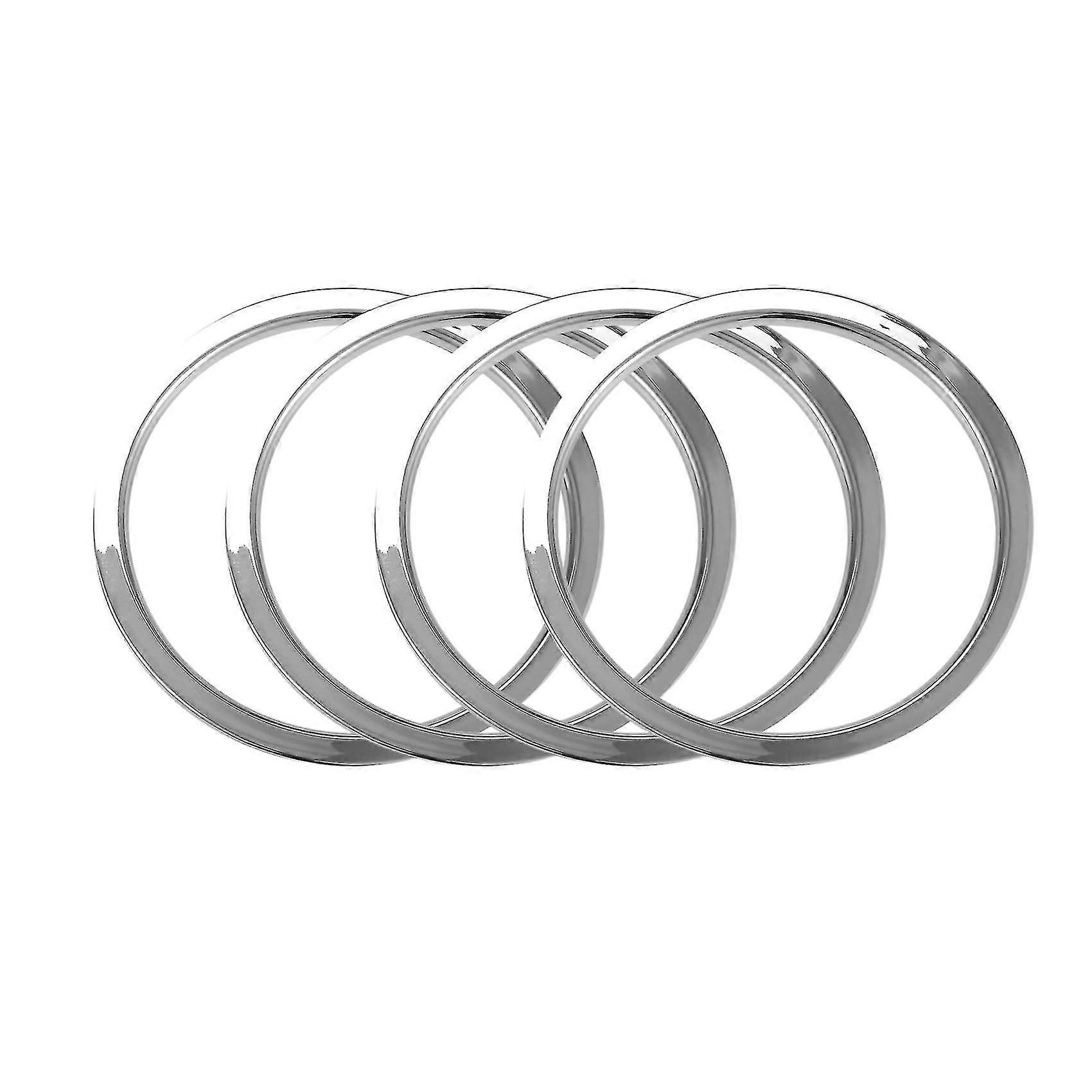 For J11 2014 - 2018 Chrome Car Speaker Ring Shape Sticker Interior Frame Speaker Cover Auto Parts (haoyi)