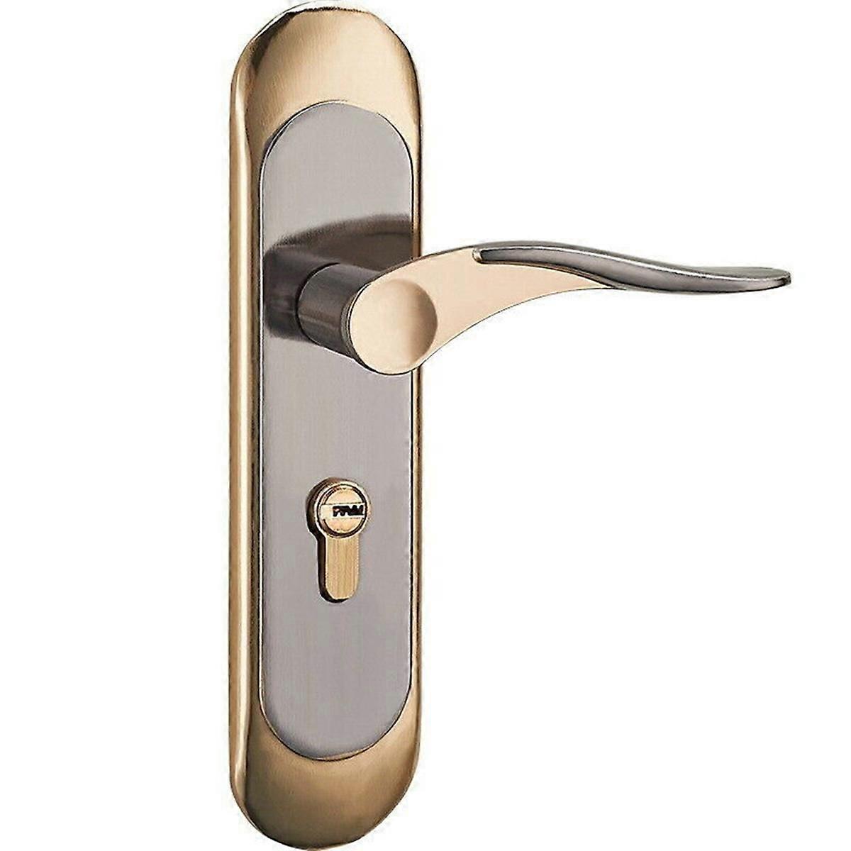 Indoor Household Door Handle for Home with Security Lock Key Set Aluminum Alloy
