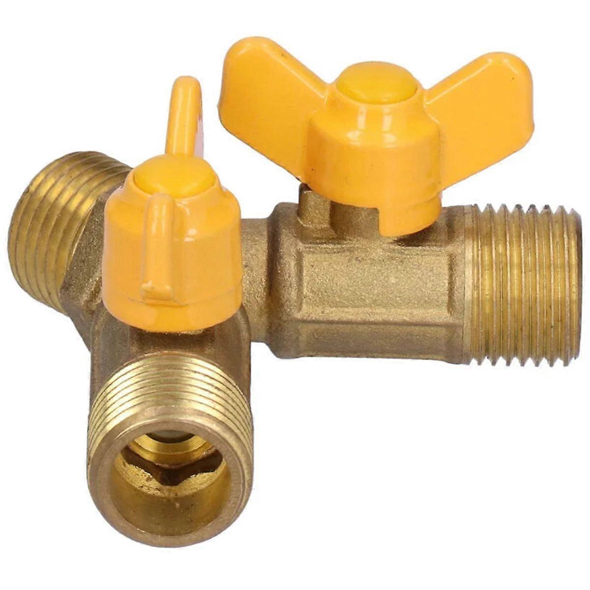 G1/2 three-way gas ball valve, used for external thread natural gas switch connection of gas equipment