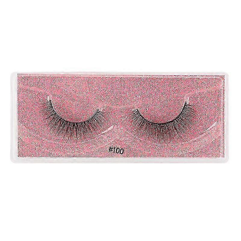 1 Pair False Eyelashes 3D Mink Lashes Fluffy Wispy Natural Cross Eyelash