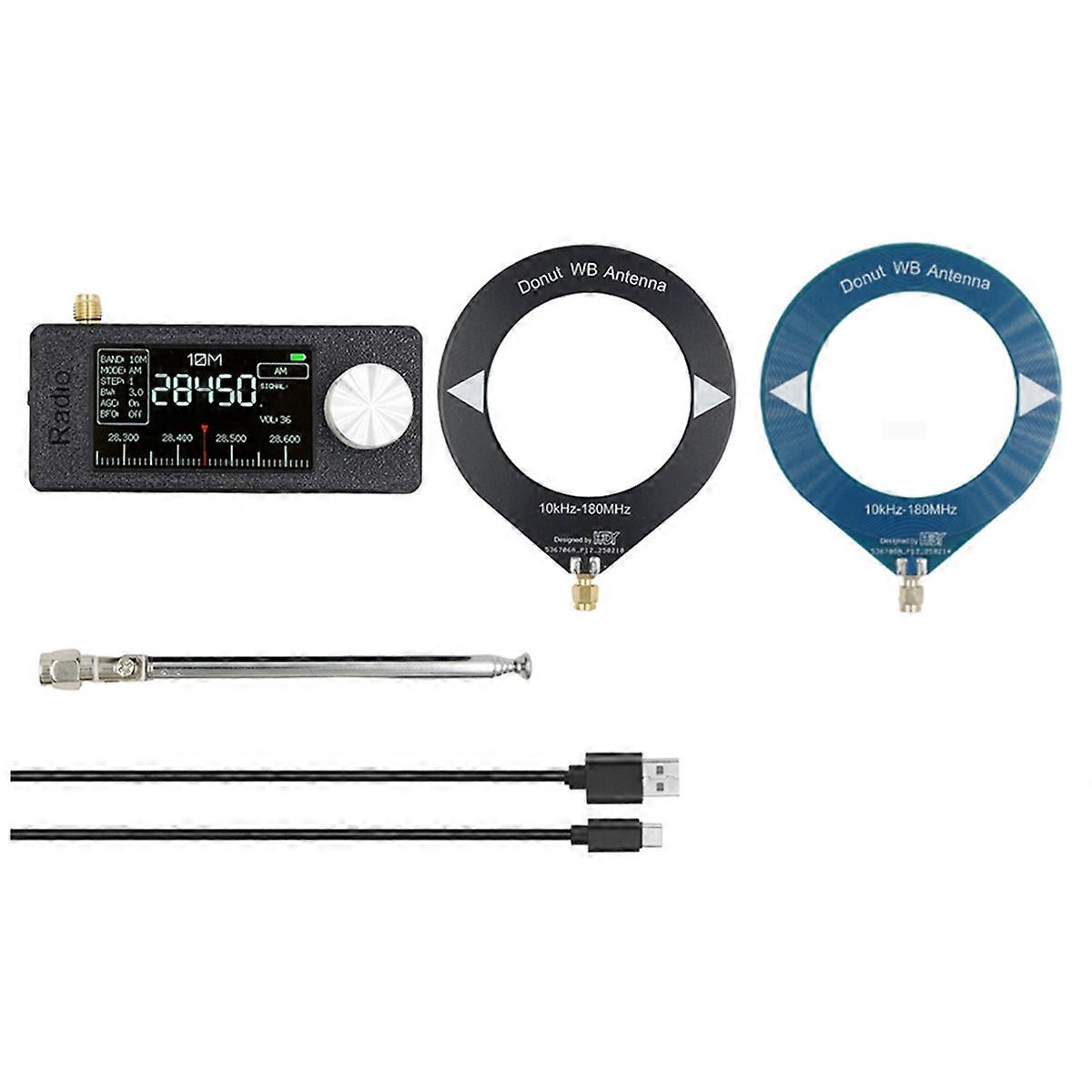 SI4732 Portable Mini Radio Receiver 10Khz-180Mhz AM FM Radio HF SW MW VHF Mini Pocket Radio with 3 PCS Antenna