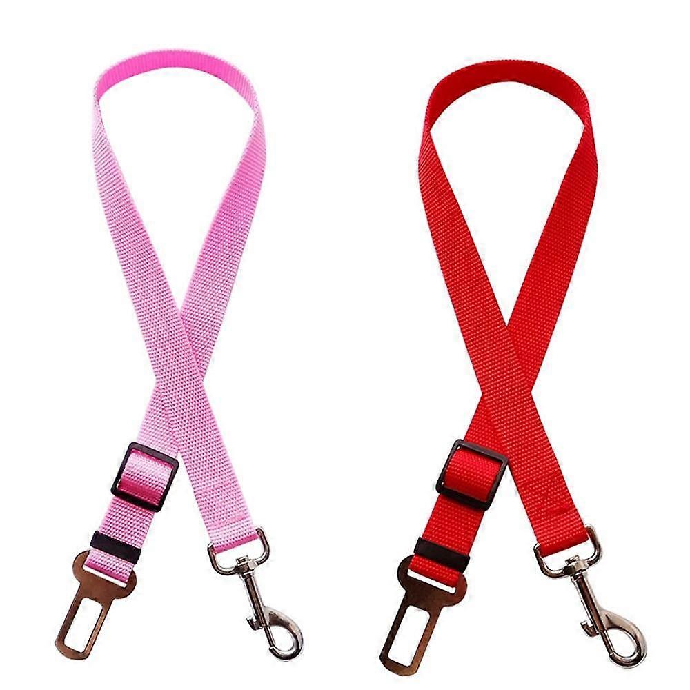 Cintura di sicurezza per auto per cani 2 pezzi Cintura di sicurezza regolabile Cintura di sicurezza per gatti Cintura di sicurezza per auto Cani Guinzaglio per auto Corda di trazione Forniture per animali domestici