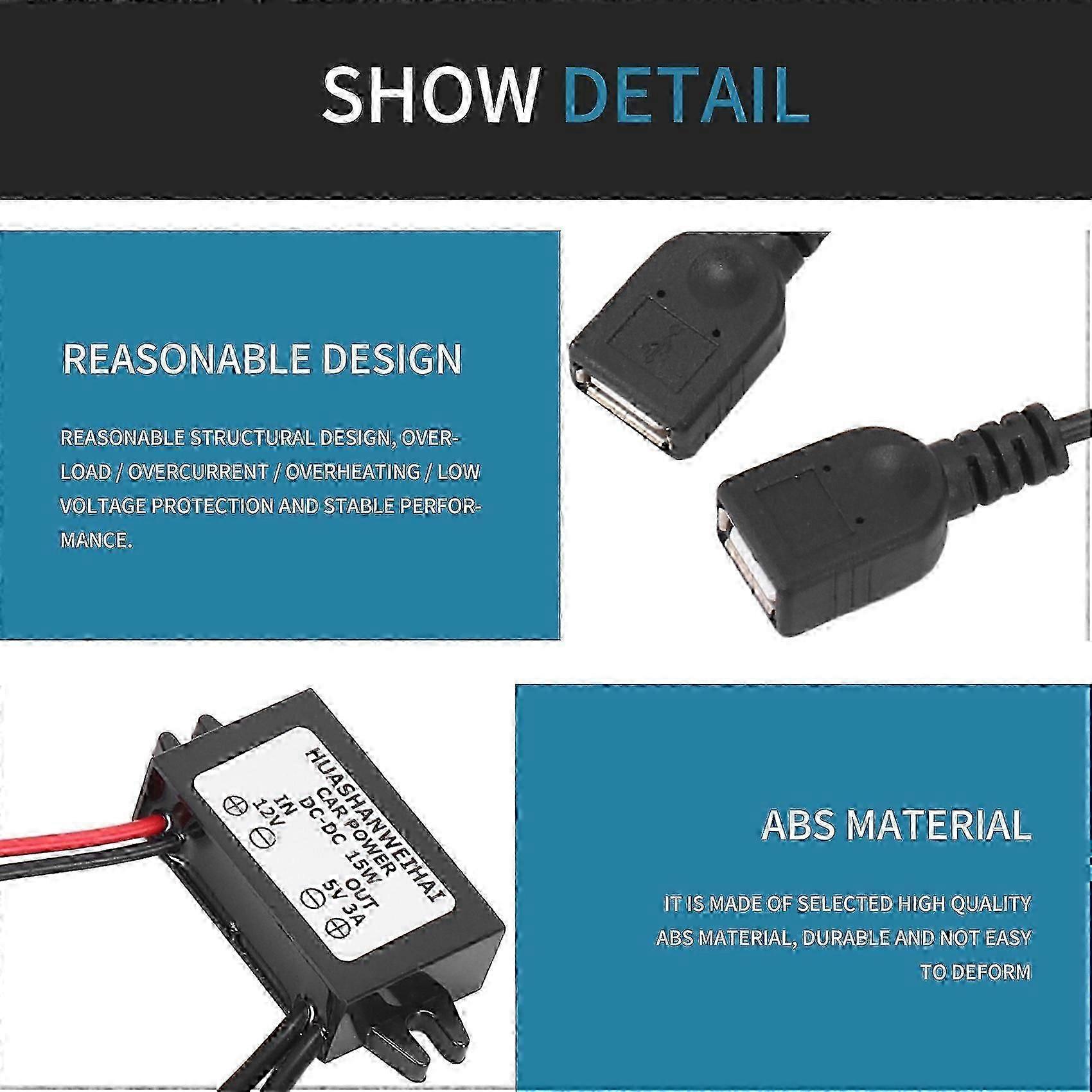 Range Tour Kit Cablaggio Mini USB, 12V-24V a 5V 1,5A Auto Cavo di Ricarica Kit 4m 2-Core Protezione a Bassa Tensione, Dash Cam Hardwire Kit con Fusibile, 4 Tipi Adattatori Range Tour Kit Cablaggio Mini USB, 12V-24V a 5V 1,5A Auto Cavo di Ricarica Kit 4m 2-Core Protezione a Bassa Tensione, Dash Cam Hardwire Kit con Fusibile, 4 Tipi Adattatori