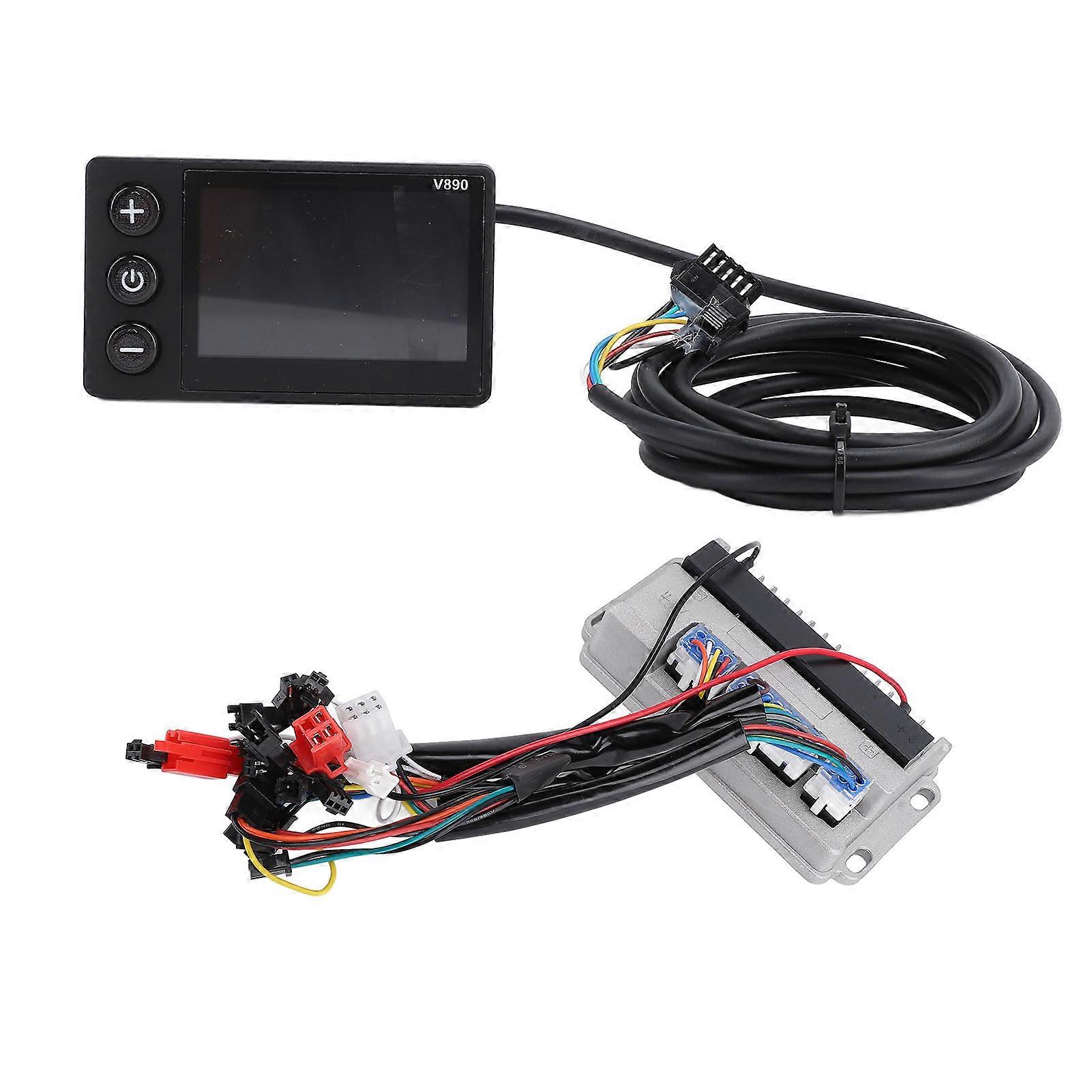 Electric Scooter Brushless Controller Kit Aluminum Alloy 36V 48V 60V 500W 28A LCD Display Control Panel Motor Controller