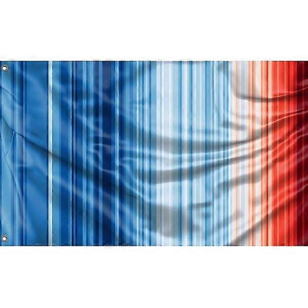 خطوط الاحترار المناخي العالمي العلم تصميم فريد 3x5 قدم / 90x150 سم 4x6 قدم / 120x180 سم TTQ322