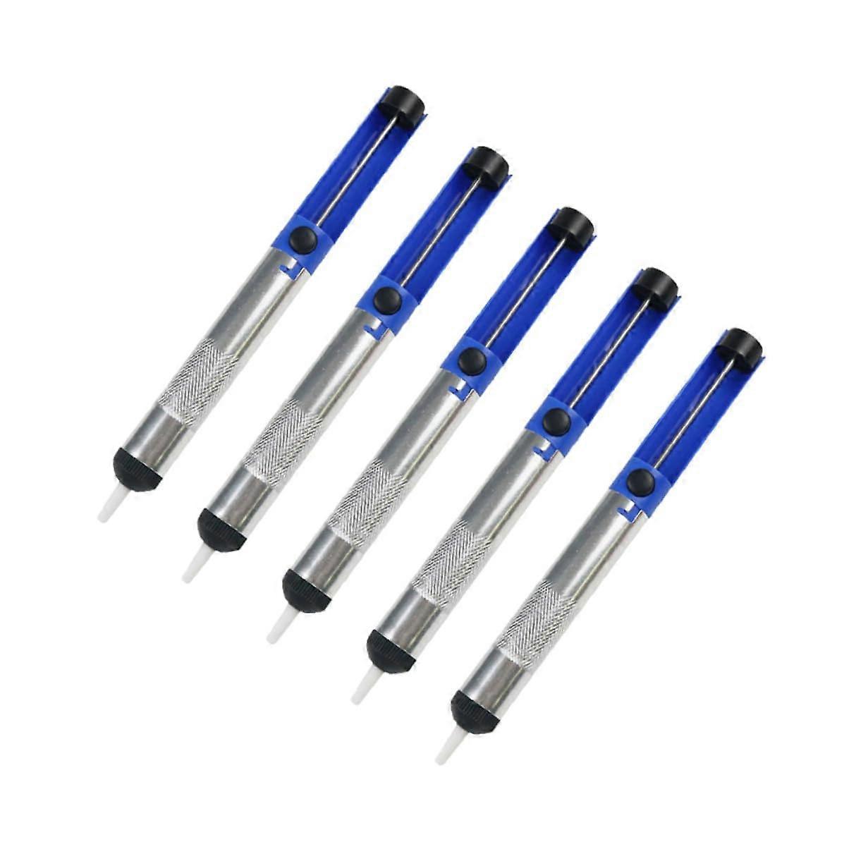 Desoldering Pump Suction Tool 5-Pack Tin Sucker Pen for Soldering Projects, Precision Design, Easy to Use