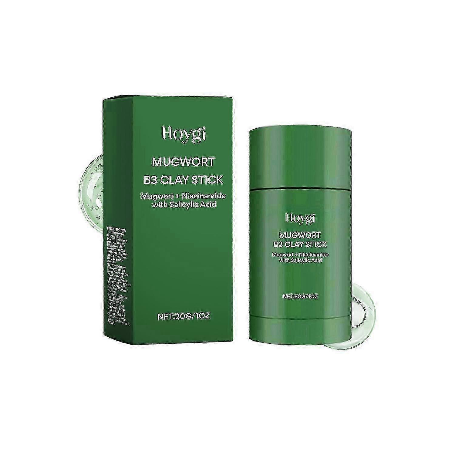 Hoygi Mugwort Mud Mask Stick Deep Cleansing Pores Brightens Skin Firming Smooth and Delicate Refresh