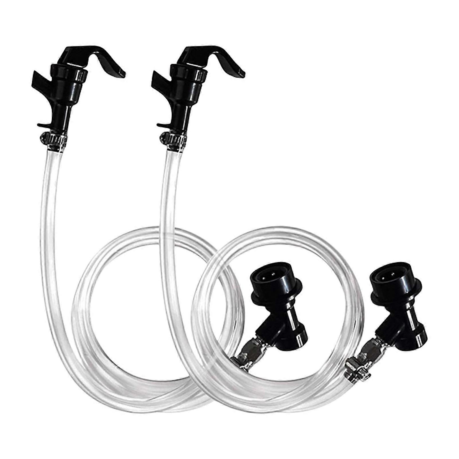 Practical Ball Lock Line Assembly Picnics Tap Faucet with Clear Hose for Home Brewing and Party Use Beer Dispenser Kits