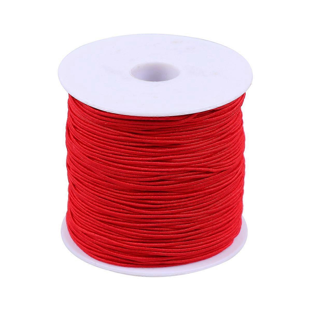 100M in 1 Roll Red Elastic String DIY Jewelry Accessories Manmade Strands Wear-resistand Beads String for DIY Jewelry