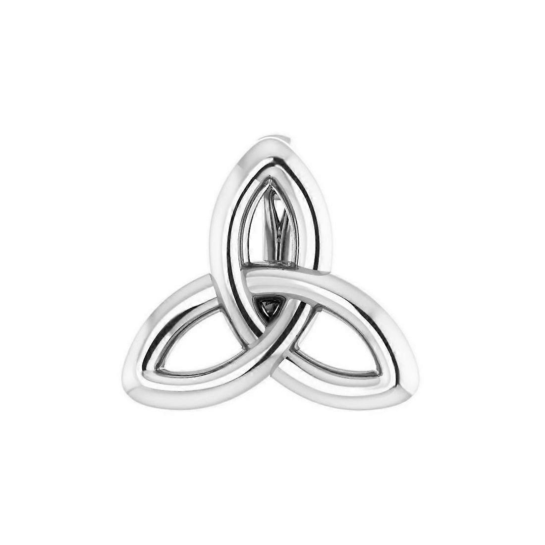 925スターリングシルバー10x9.3mmセミポリッシュケルトトリニティペンダントネックレス-女性用ペンダント