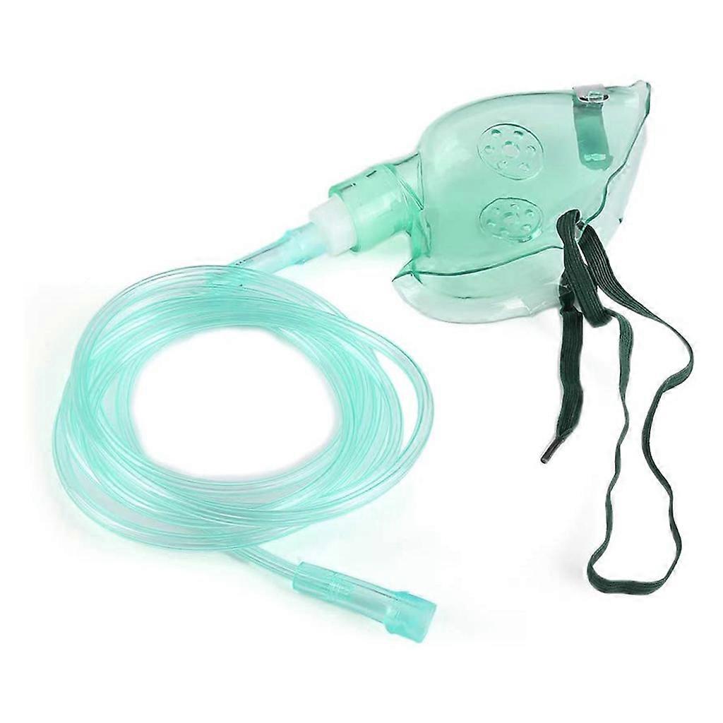 One Pack of Portable Adult Elongated Oxygen Mask for Oxygen Generator with Long Tubing and Adjustable Elastic Straps