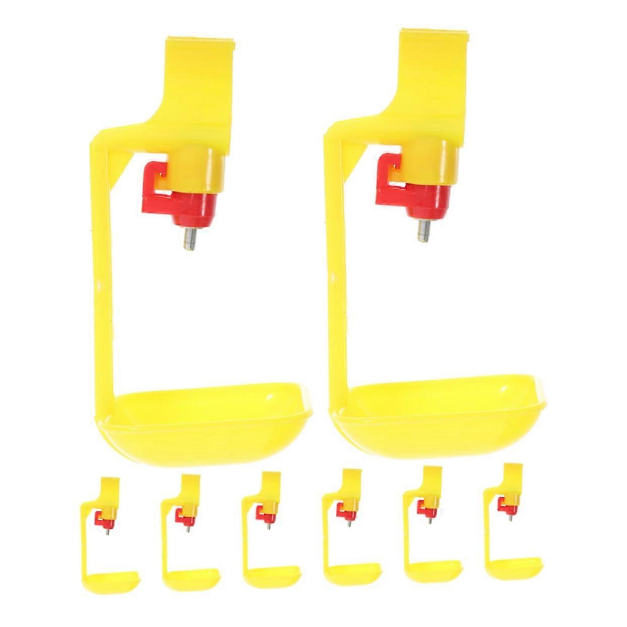 Chicken Water Cup Waterer 8 Pieces Automatic Poultry Set Chicken For Coop 12.50X6.60X6.60CM