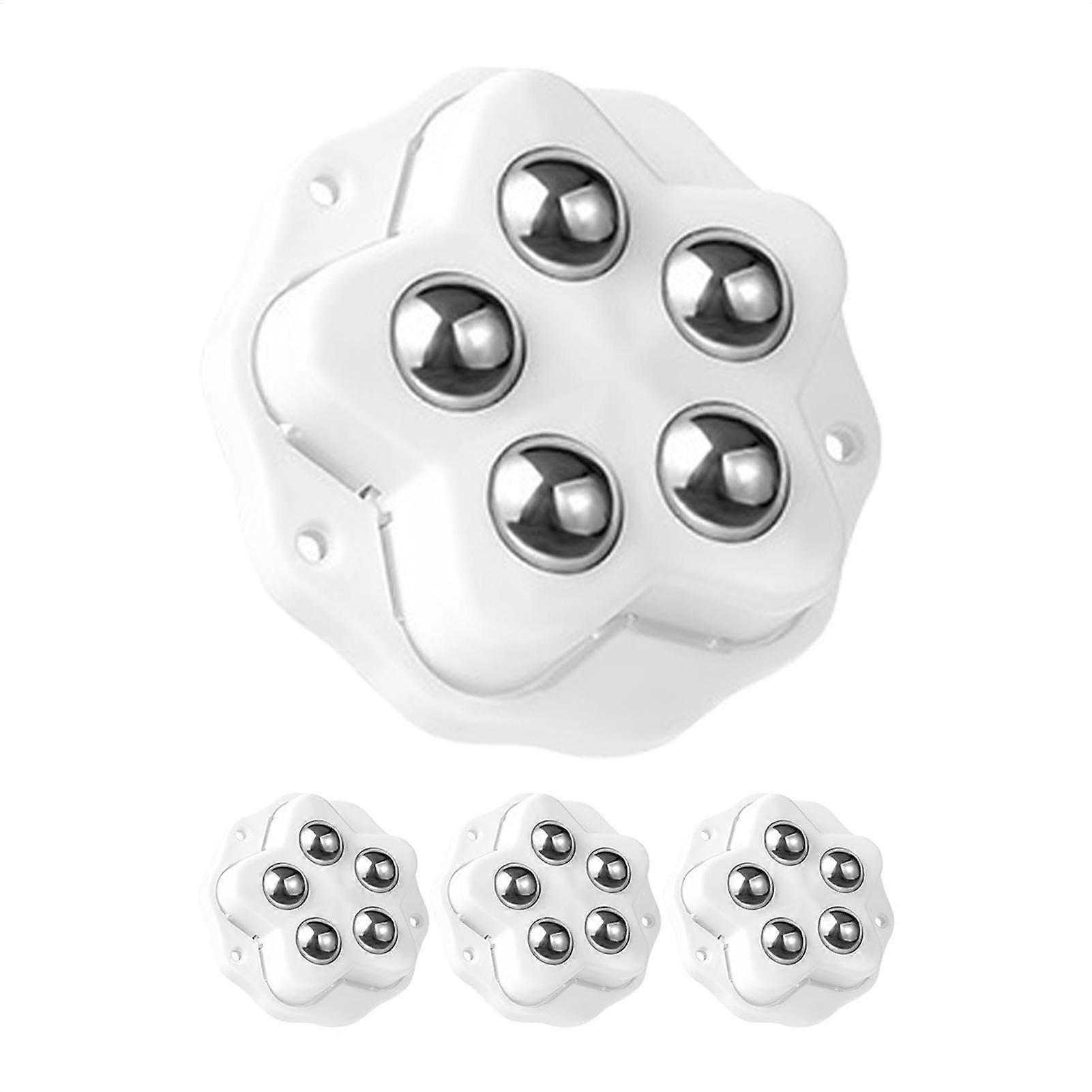 Stick Wheels 4-Pack - 360-Degree Rotating Sticky Casters for Storage Containers, Stainless Steel, Easy Installation