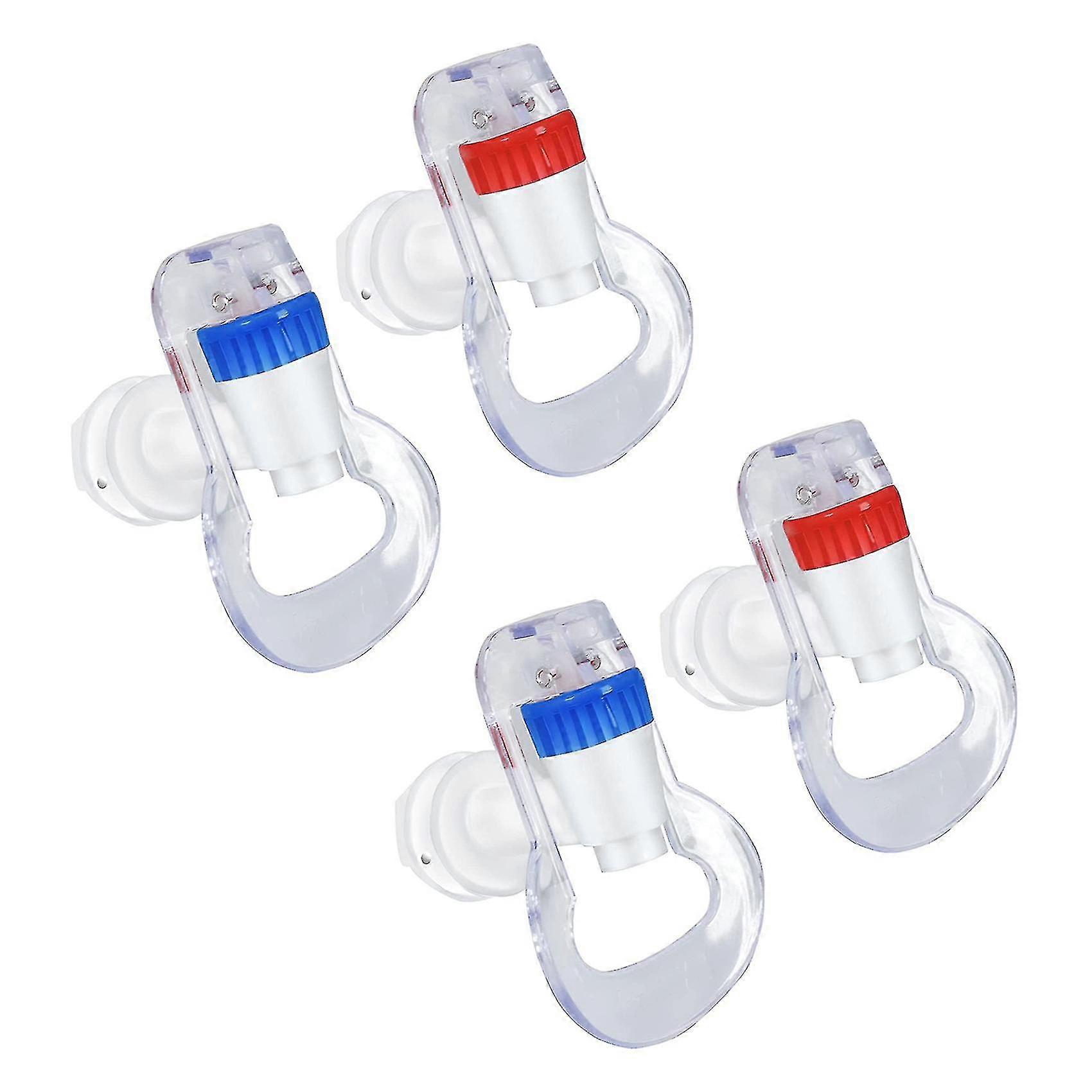 2x 温水&冷水ディスペンサープッシュ蛇口(青&赤)