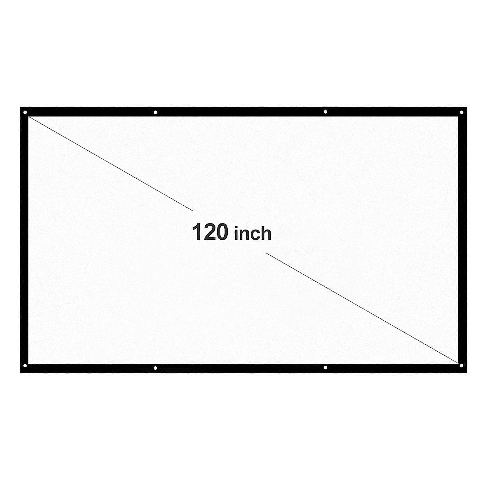 120-inch 16:9 Portable Foldable HD Projector Screen White/Black