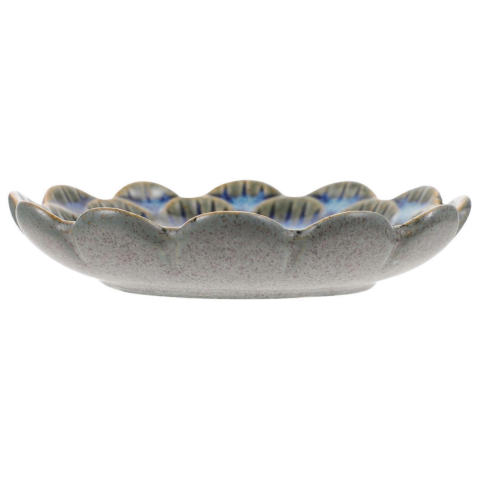 Ceramic Bowl Japanese Style Key Bowls Seasoning Saucer Flower Pattern Sauce Dining Bowl for Kitchen Restaurant