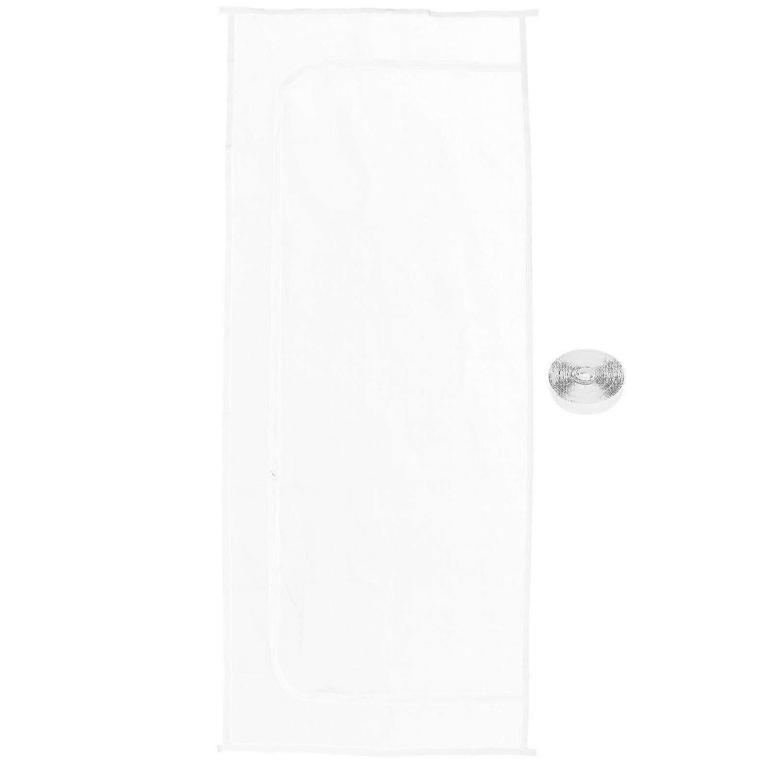 Cat Resistant Mesh Screen Door with Zipper, Durable Pet Screen Door Curtain for Easy Access and Ventilation