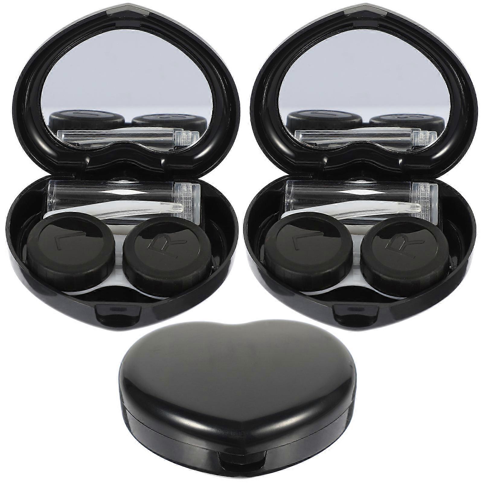 Travel Contacts Lens Organizer with Mirror, Provides Easy and Secure Storage