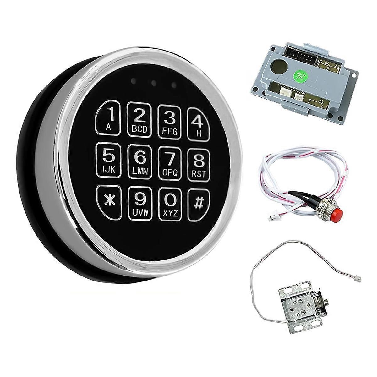 Safe Lock Replacement, Zinc Alloy Keypad Lock with Solenoid Access,14 Ribbon Cable Motherboard & Re