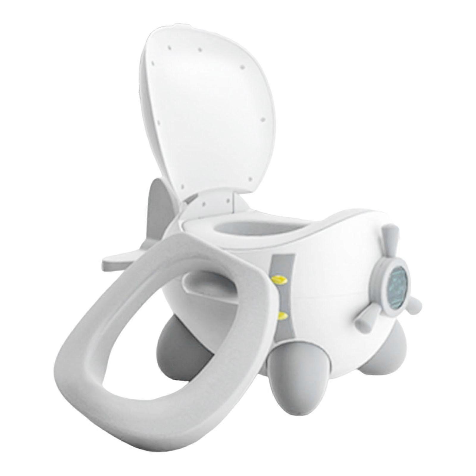 Plane Shape Baby Toilet Seat Easily Clean with Handles Toilet Potty Chair for
