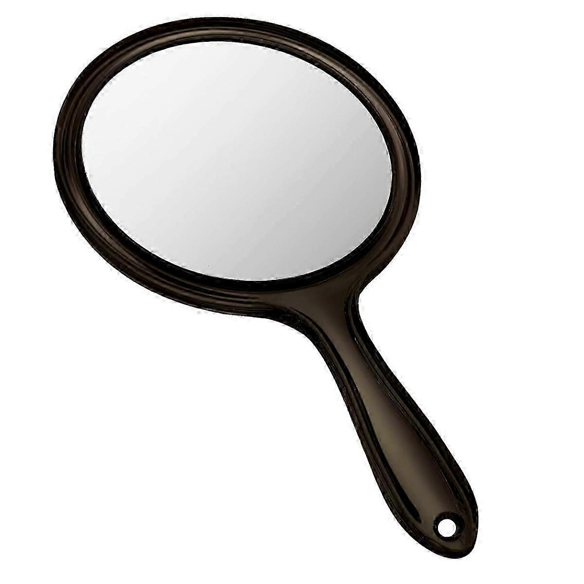 1x Double Sided Handheld Mirror, 1X/2X Magnifying Mirror with Handle, Clear Handheld Mirror, Rounded Shape Makeup Mirror