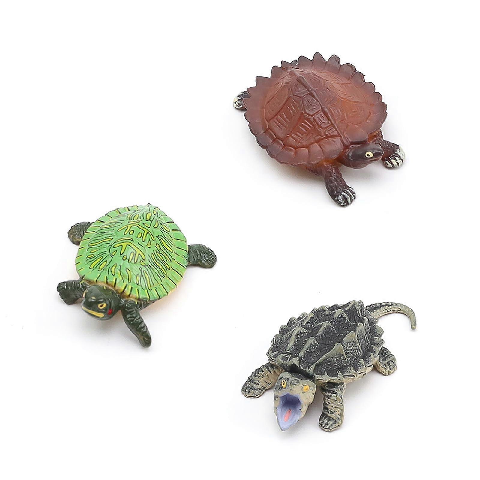 Set of 3 Turtle Decoration, Realistic Turtle Garden Ornaments for Desk or Garden
