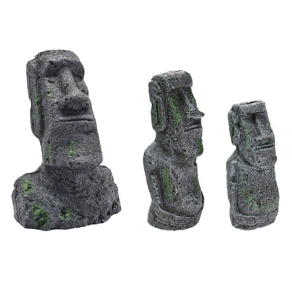 Realistic Moai Statues, Functional Aquarium Ornaments, Versatile Home Decor Items
