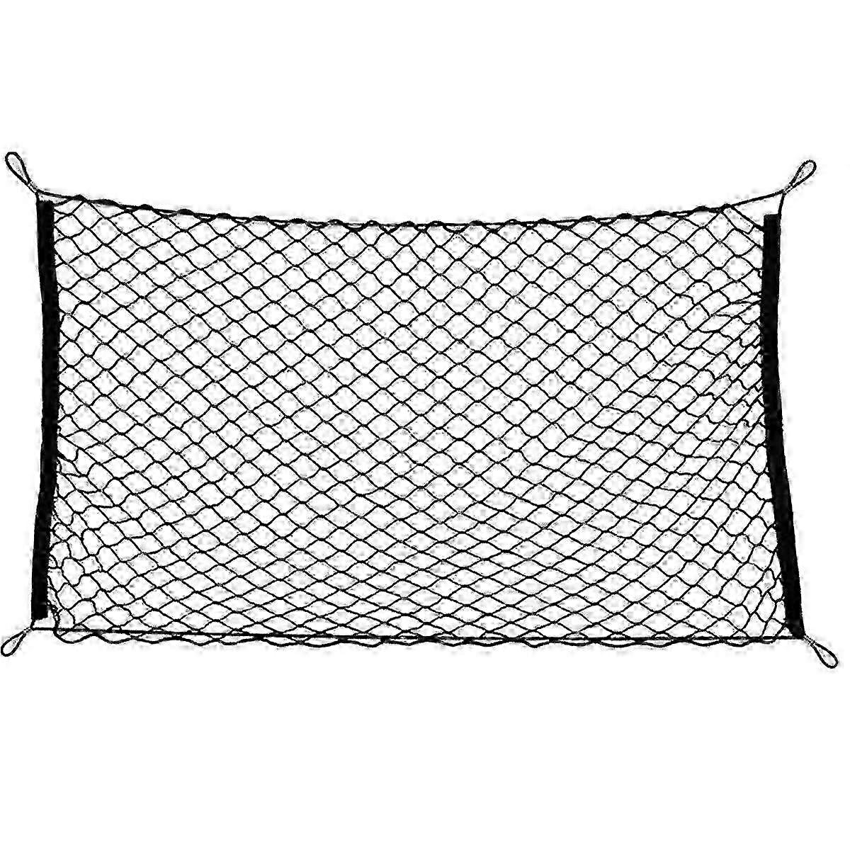 2025 Car with 4 Hooks Boot Net, Universal Luggage Net 80x60cm, Extends to 160x120cm