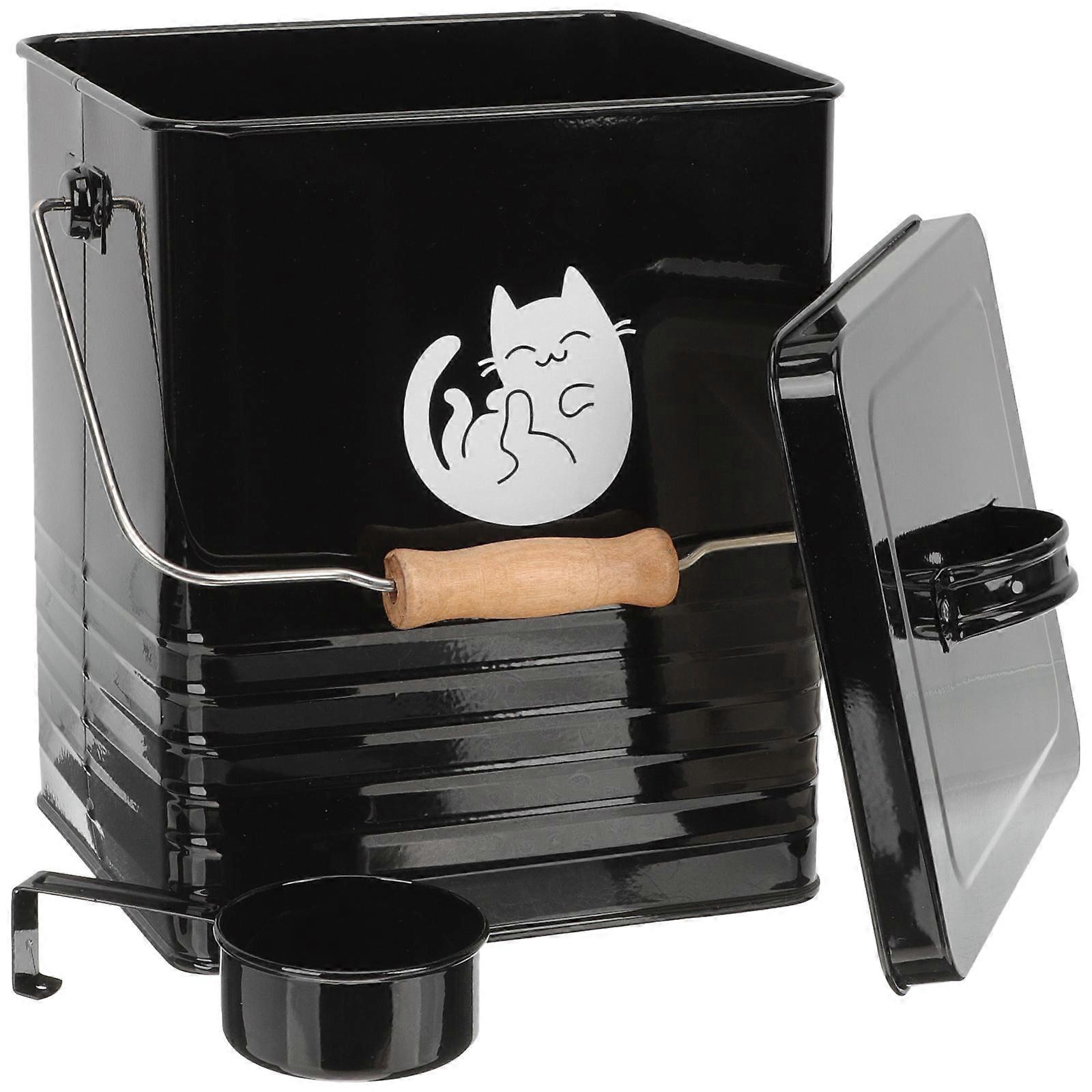Container for Cat Food Multi-Function Cat Food Bucket Moisture-Proof Design 23x20cm Size 1Set
