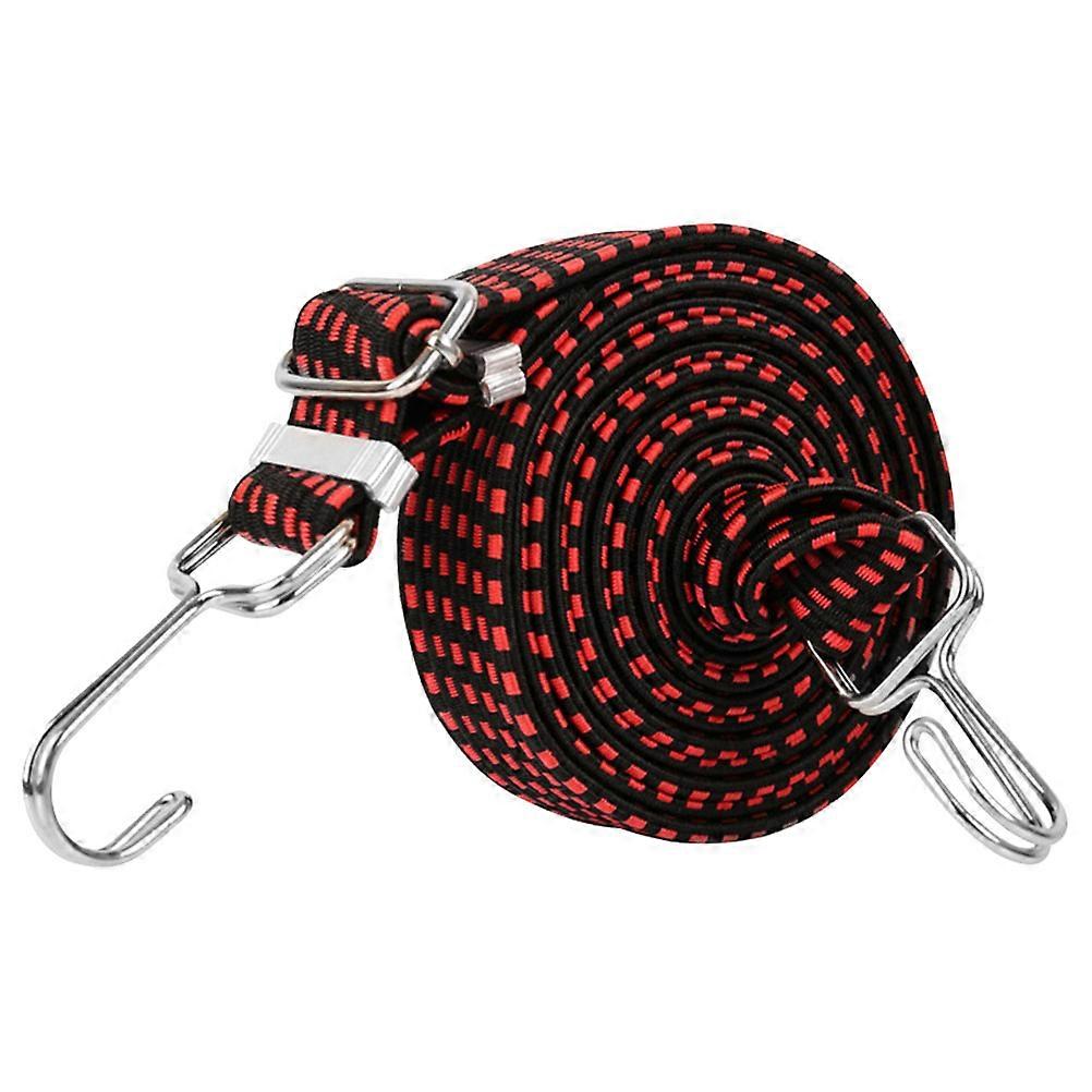 الأمتعة ملزمة حبل الأمتعة المرنة الأشرطة الدراجة الأمتعة آمنة حقائب السفر الأحمر 4M 1Set