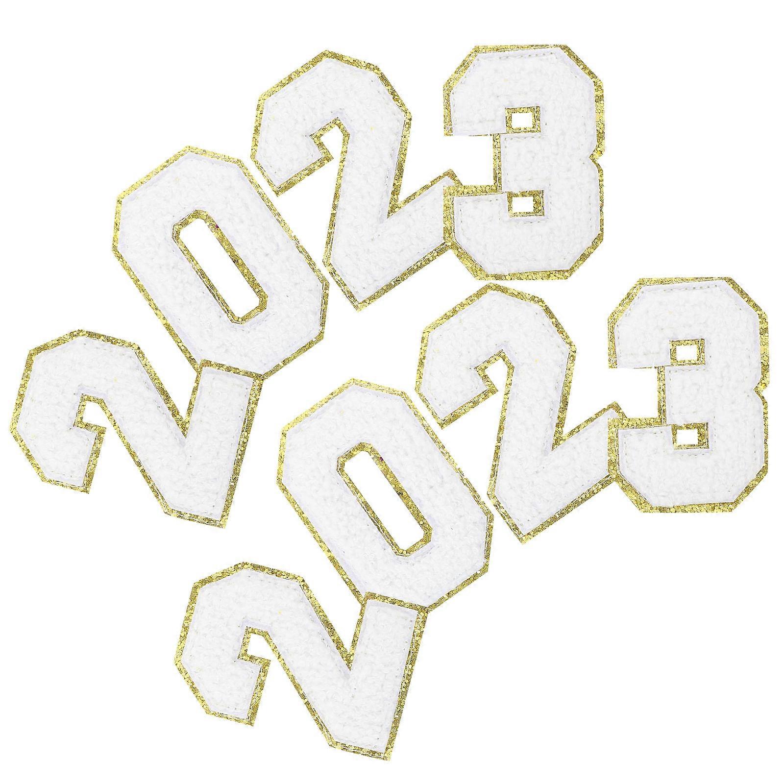 Patches Sew On Embroidered Patches For Craft Projects Rectangular Applique Design White 8x5.5cm Mending 2 Sets