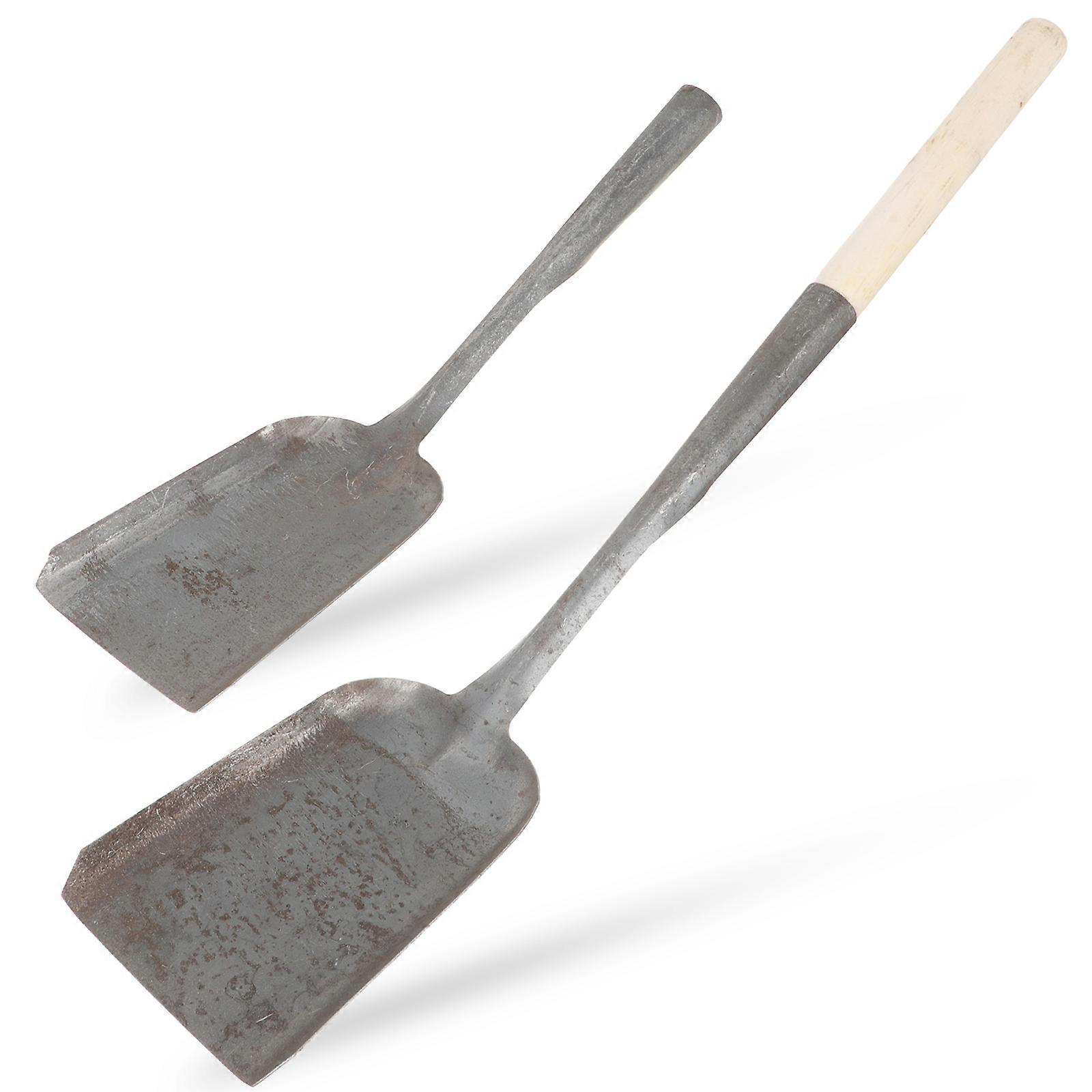 Fireplace Cleaner Litter Scoop Household Item Garden Use Black Iron 2Pcs
