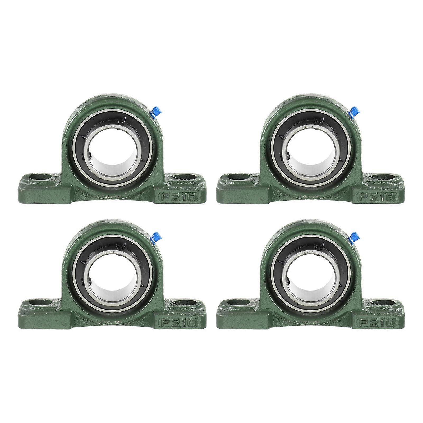 UCP210-32 Pillow Block Bearings 2 Inch Bore Solid Cast Iron Base Mounted Self-Aligning Insert Bearings Pack of 4