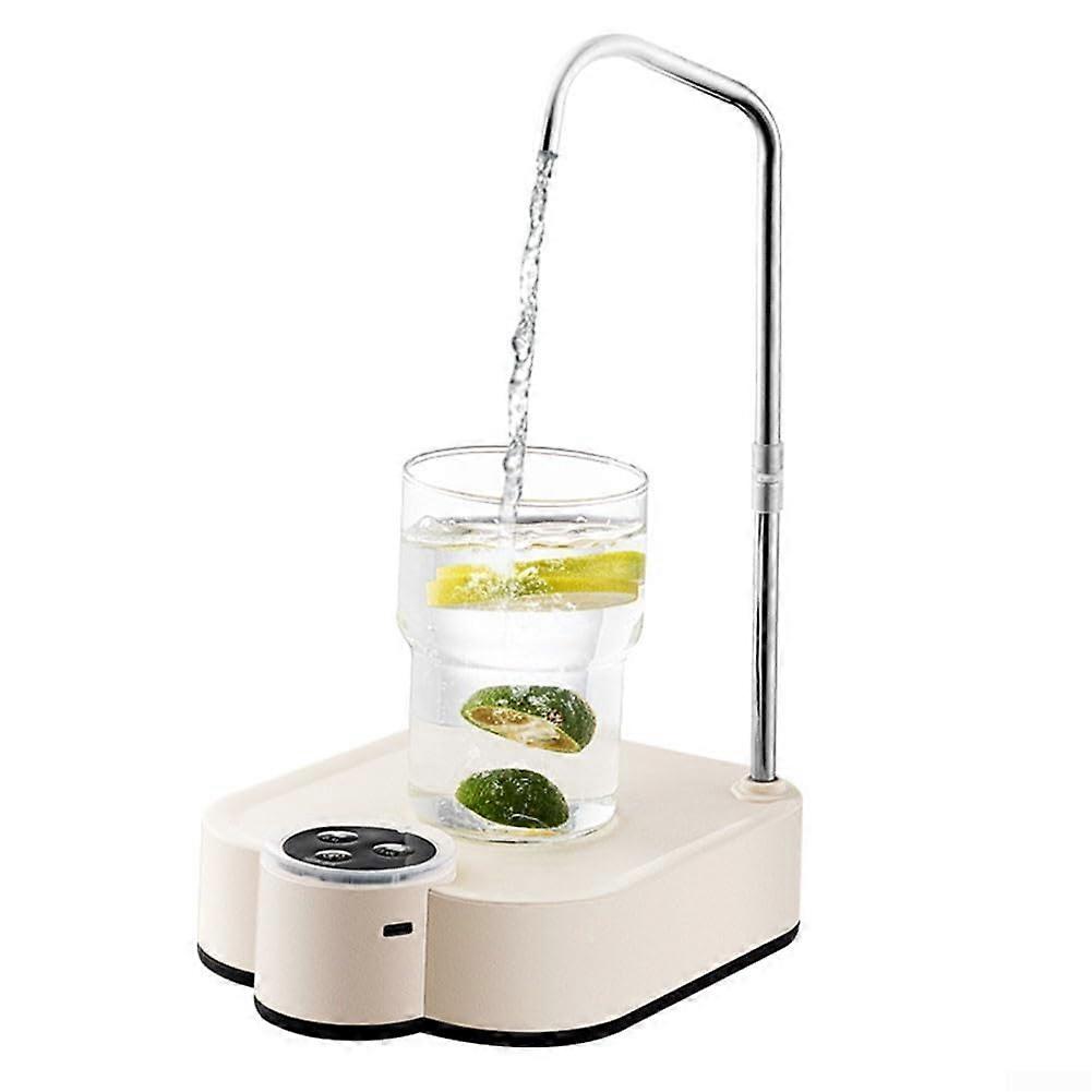 Electric Water Dispenser with 360° Rotating Spout, Touch Control, Type-C Charging, 3 Flow Modes, Portable for Home and Outdoor Use (White)