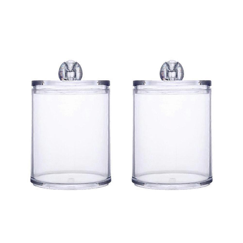 Clear Storage Box With Lids Cotton Swab Storage Workmanship 7*10.8cm 2Pack