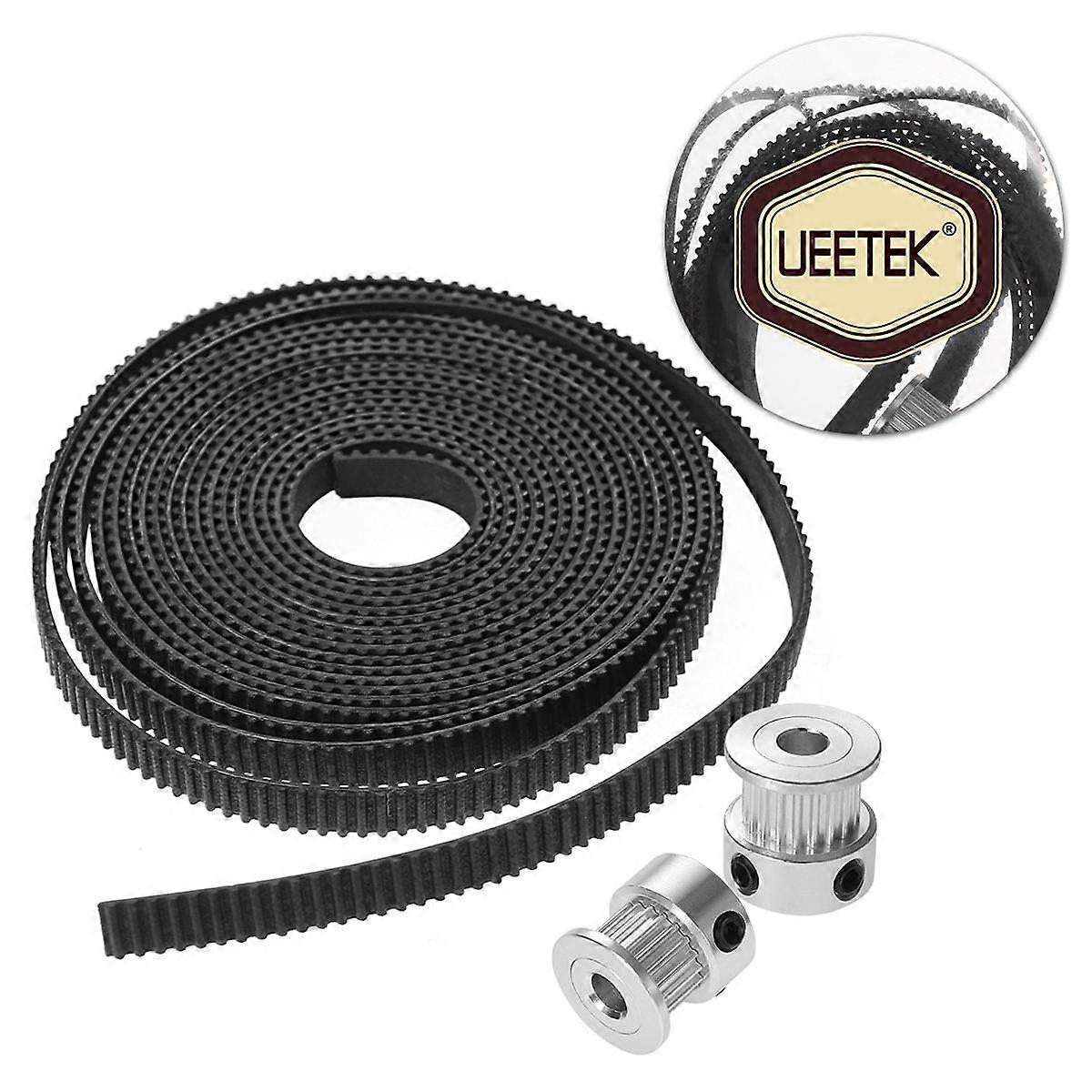 Mechanical Timing Pulley Ueetek 2Pcs 5mm 20 Teeth Wheels 1Pc 2M Belt for 1Set