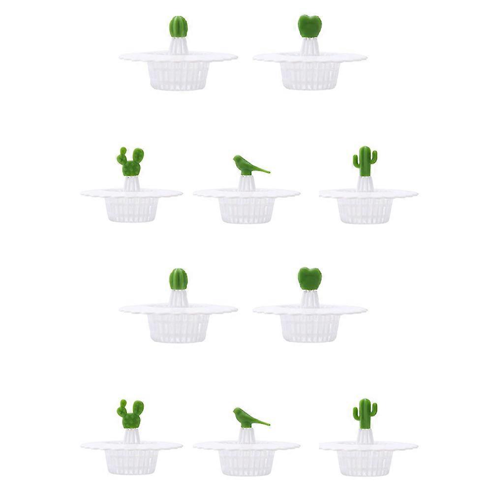Drain Mesh Cover Water Channel Drain Sink Draining Mesh Covers Anti-Blocking For Households 6x6cm White PP 10Pcs