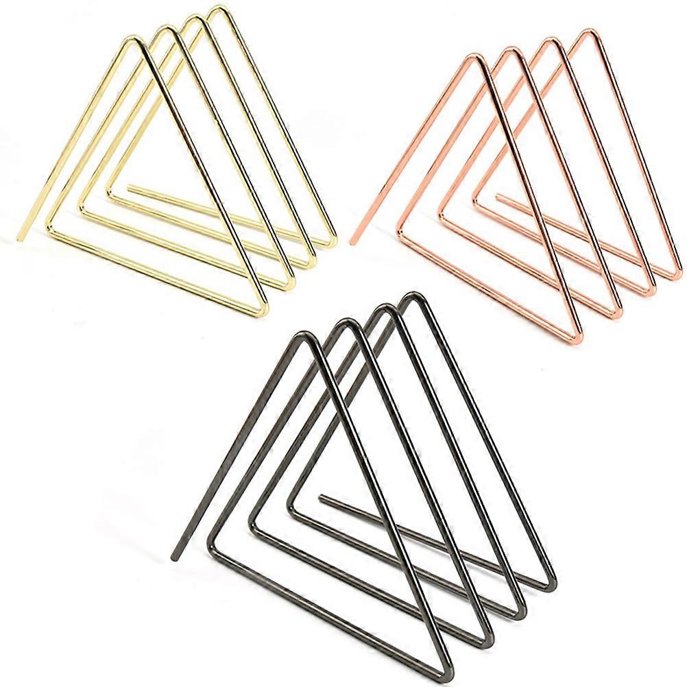 Iron Triangle Book Stand, Golden Finish, Stable & Slip Resistant Desktop Book Rack for Home, Office, and School Use – Holds Books and Magazines