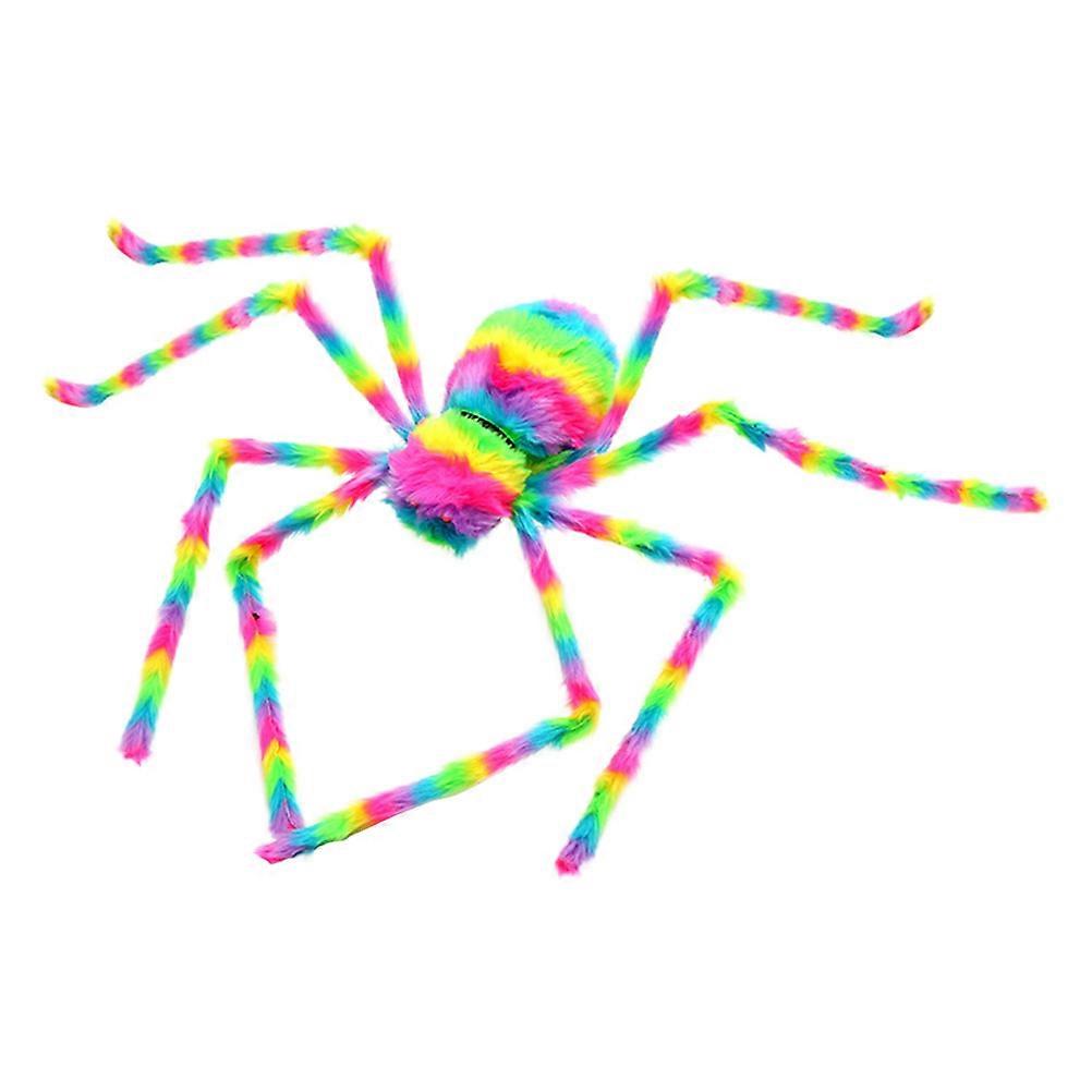 Halloween Colorful Spider Props Simulation Atmosphere Creation For Halloween Enthusiasts 90X72X5CM 1Pack