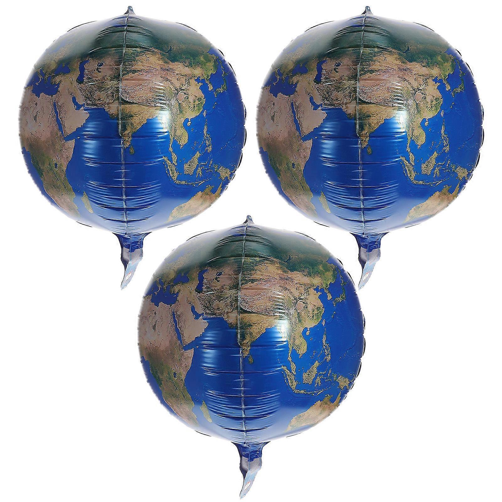 Large Balloons Globe Balloon Fairy Party Balloon Reusable Round Shape Graduation Event 63X18X0.1CM 3Pcs