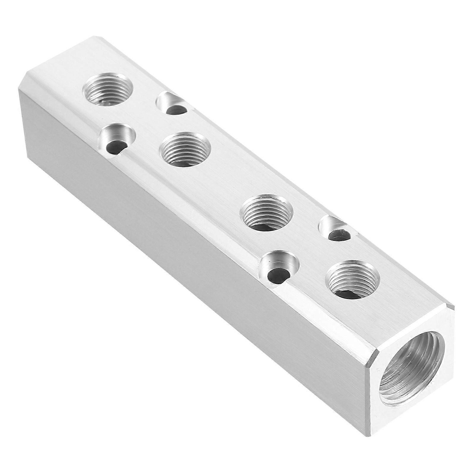 Pneumatic Aluminum Manifold Block Splitter Inline Fitting for Air Compressor Systems Quick Connector Multiple Air Tools Accessories Applications