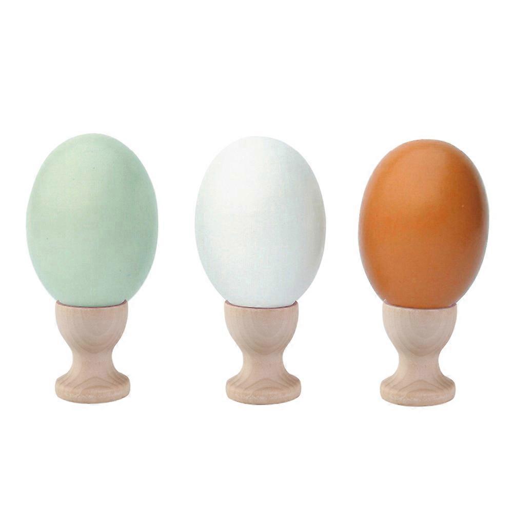 Simulation Egg Wooden Easter Egg Diy Painting Educational Tool For Children Over 3 Years 1 Set